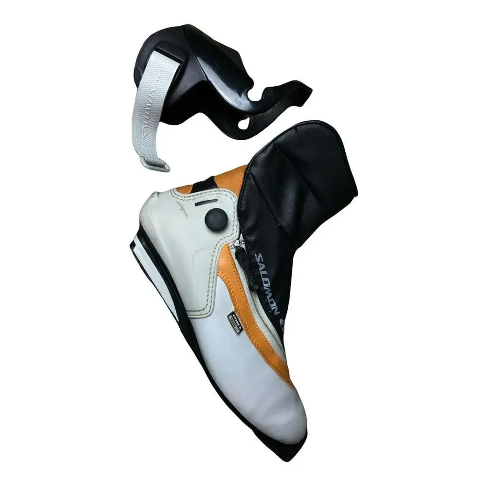 Womens Orange Salomon Vitane 8‎ CL Auto Fit Skate Ski Boots Size 6
